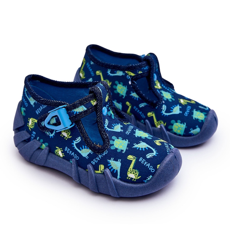 BEFADO S.A. Befado Dinosaures 110N464 pantoufles chaussures, bleu
