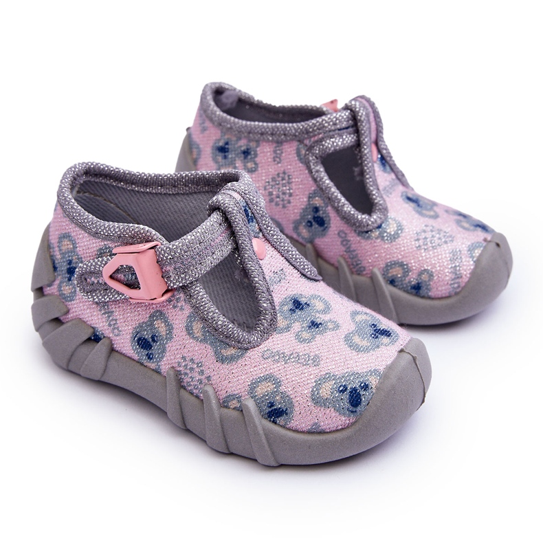 BEFADO S.A. Befado 110P474 Chaussons Brillants, Gris et Rose BEFADO S.A. Befado 110P474 Chaussons Brillants, Gris et Rose