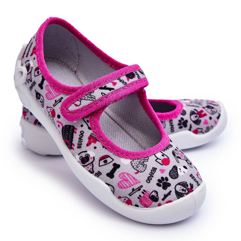 BEFADO S.A. Befado chaussons ballerines enfants 114X521 Gris et Rose