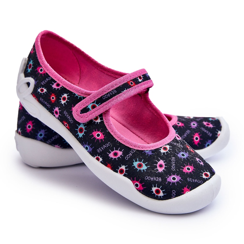 BEFADO S.A. Befado Chaussons Ballerines Fille 114Y518 Bleu Marine et Rose