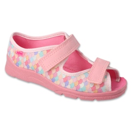 Sandales enfants Befado avec velcro 969Y169 rose