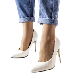 Escarpins Marcos vernis blancs blanche