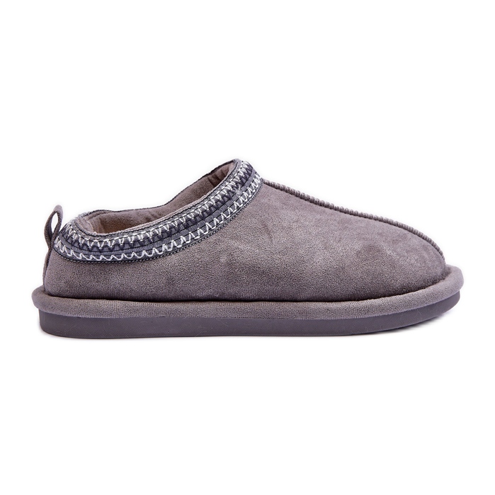 FB3 Chaussons Femme En Daim Avec Fourrure Gris Polinna FB3 Chaussons Femme En Daim Avec Fourrure Gris Polinna