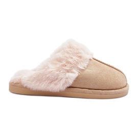 FB3 Chaussons Femme Tongs avec Fourrure Beige Clair Rosé FB3 Chaussons Femme Tongs avec Fourrure Beige Clair Rosé