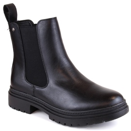 Bottines Chelsea femme, noir, Potocki SZ12201