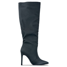 Bottines femme noir satiné