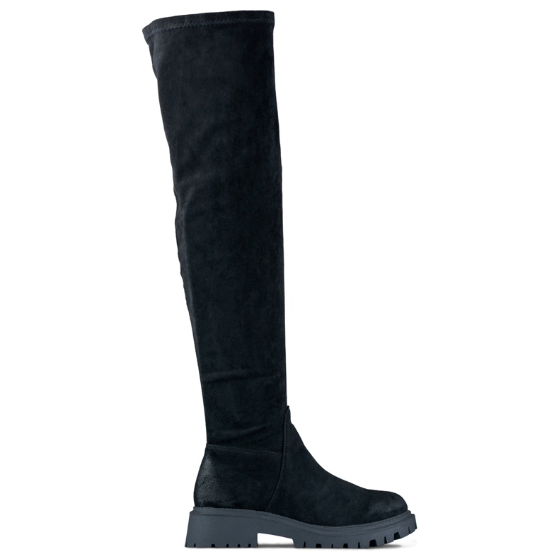 Cuissardes noires à tige élastique le noir