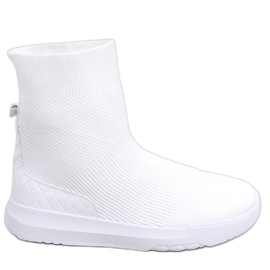 Baskets chaussettes Ervin White blanc