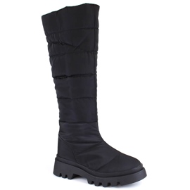 Bottes de neige hautes et isolées pour femme, noires Big Star MM274332 le noir Bottes de neige hautes et isolées pour femme, noires Big Star MM274332 le noir