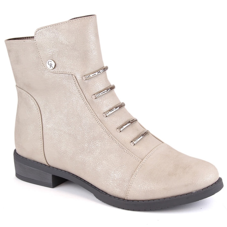 Bottines brillantes et isolées pour femmes Jezzi ASA62-16 beige