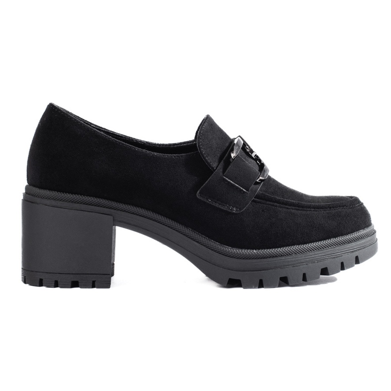 Chaussures à talons hauts en daim noir par Vinceza le noir