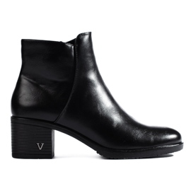 Bottines classiques noires à talons hauts de Vinceza le noir