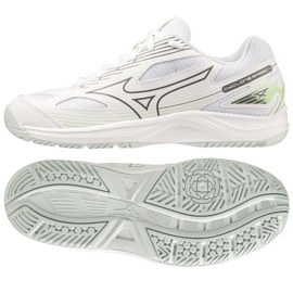 Chaussures de volley-ball Mizuno Cyclone Speed ​​​​4 W V1GC238035 blanche blanche