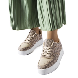 Inna Baskets beiges ornées du monogramme Sands