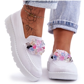 PM1 Baskets à enfiler pour femmes avec ornements Blanc Taylor