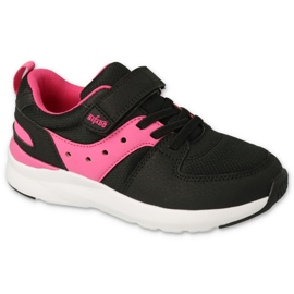 Chaussures de sport enfant Befado 516Y154 noires et roses