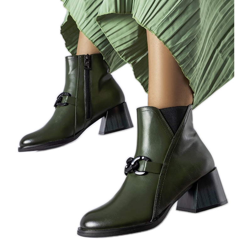Bottines élégantes vertes de Vinceza