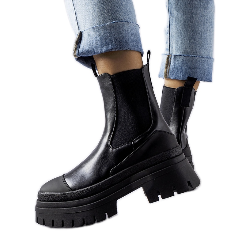 Bottines à enfiler Wexford massives noires le noir