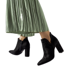Bottines Cammoro en daim noir le noir