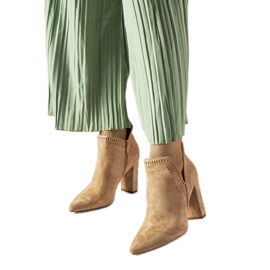 Bottines Cammoro en daim beige