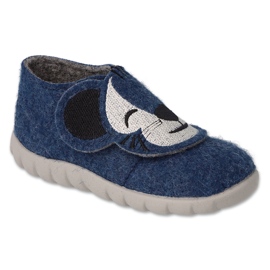 Befado chaussons enfants 620P019 application tigre bleu