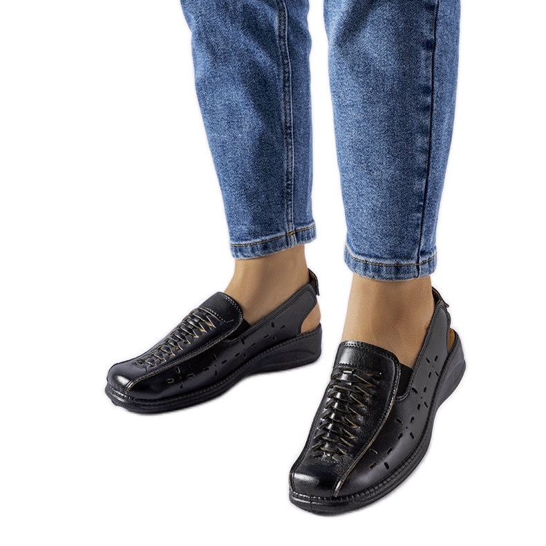 Sandales ajourées Glafi noires le noir