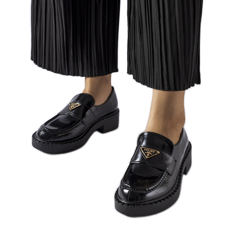 Mocassins Milne femme noirs le noir