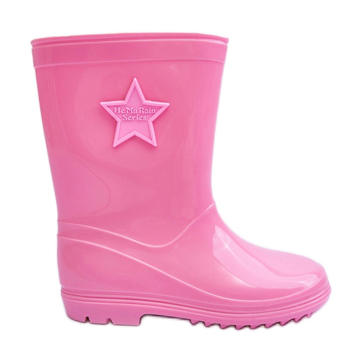 PG3 Bottines En Caoutchouc Enfant Rose Malvi