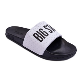 Tongs classiques pour femmes Big Star MM274713 blanc et noir blanche