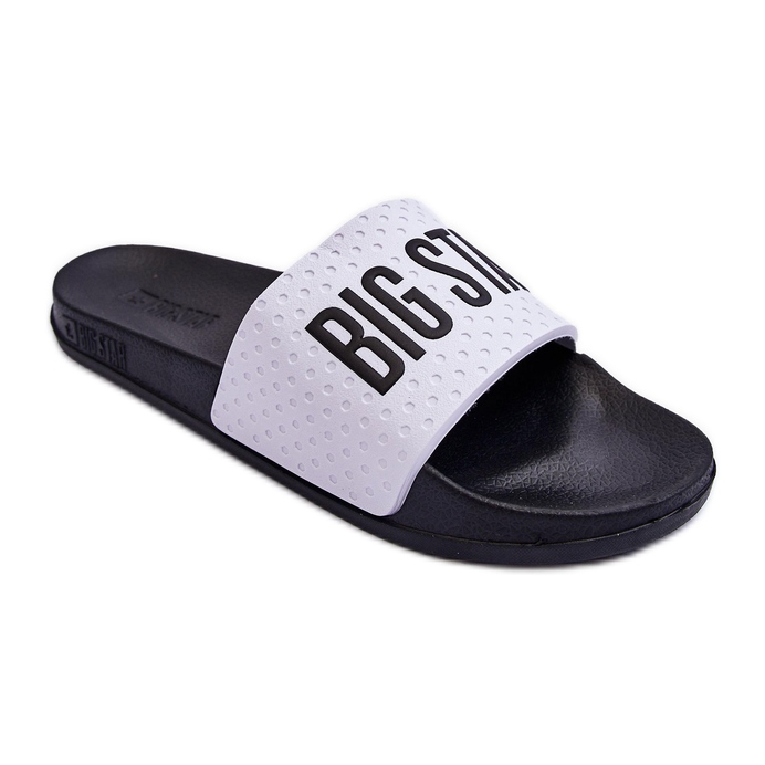 Tongs classiques pour femmes Big Star MM274713 blanc et noir blanche