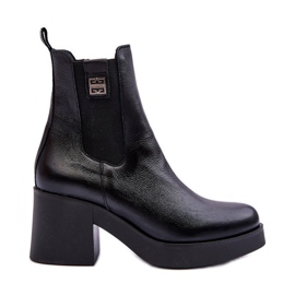 Lemar Bottes à talons hauts en cuir pour femmes noires Kodra le noir Lemar Bottes à talons hauts en cuir pour femmes noires Kodra le noir