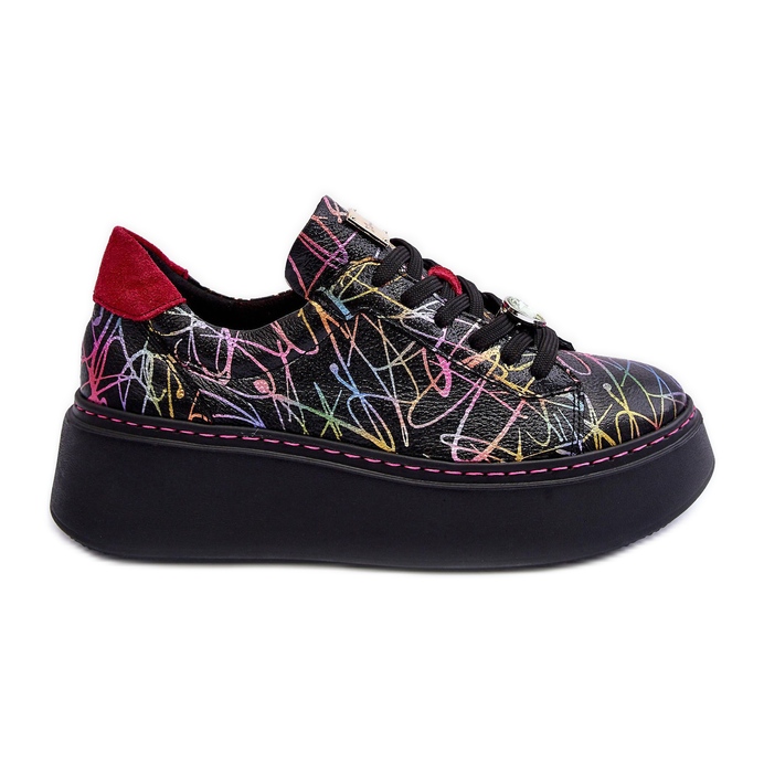 Chaussures de Sport en Cuir à Plateforme Maciejka 06191-39 Multicolore
