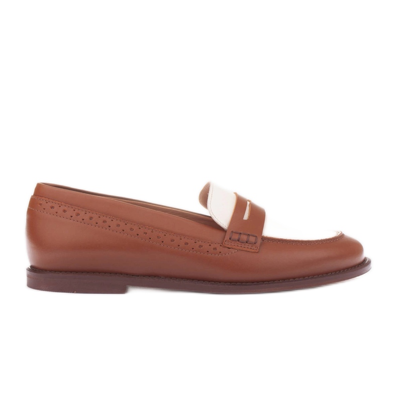 Marco Shoes Mocassins en cuir naturel brun