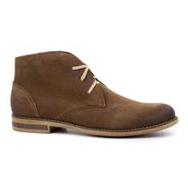Kampol Bottes homme, daim isolé 102KAM, marron foncé brun
