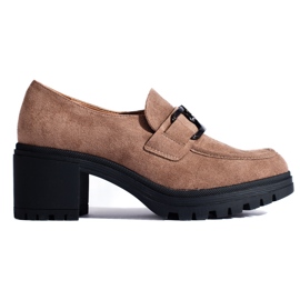 Vinceza Chaussures à talons hauts en daim beige foncé Shelovet