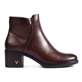 Bottes à talons classiques marron de Vinceza brun