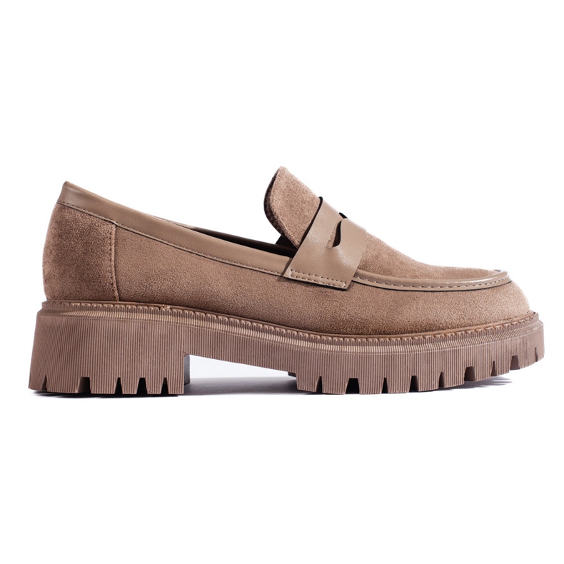 Mocassins en daim beige pour femmes de Shelovet