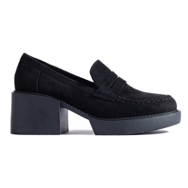 Chaussures femme Shelovet en daim noir