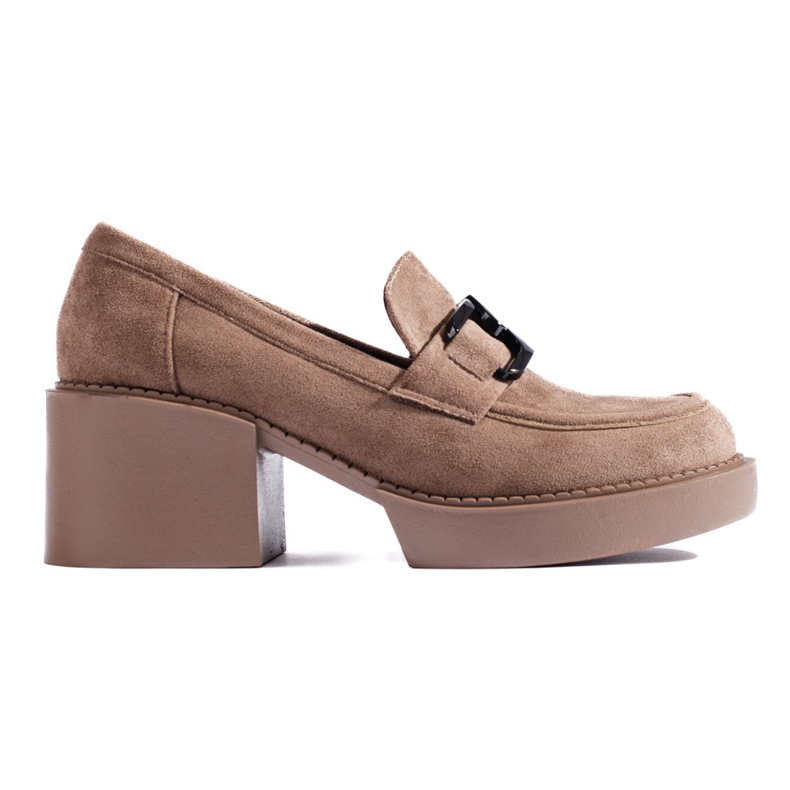 Chaussures à talons hauts en daim beige pour femmes de Shelovet Chaussures à talons hauts en daim beige pour femmes de Shelovet