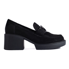 Chaussures à talons femme en daim noir Shelovet le noir