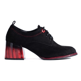 Escarpins Shelovet en daim noir le noir