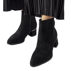 Bottines noires à talons bas Tayyib le noir