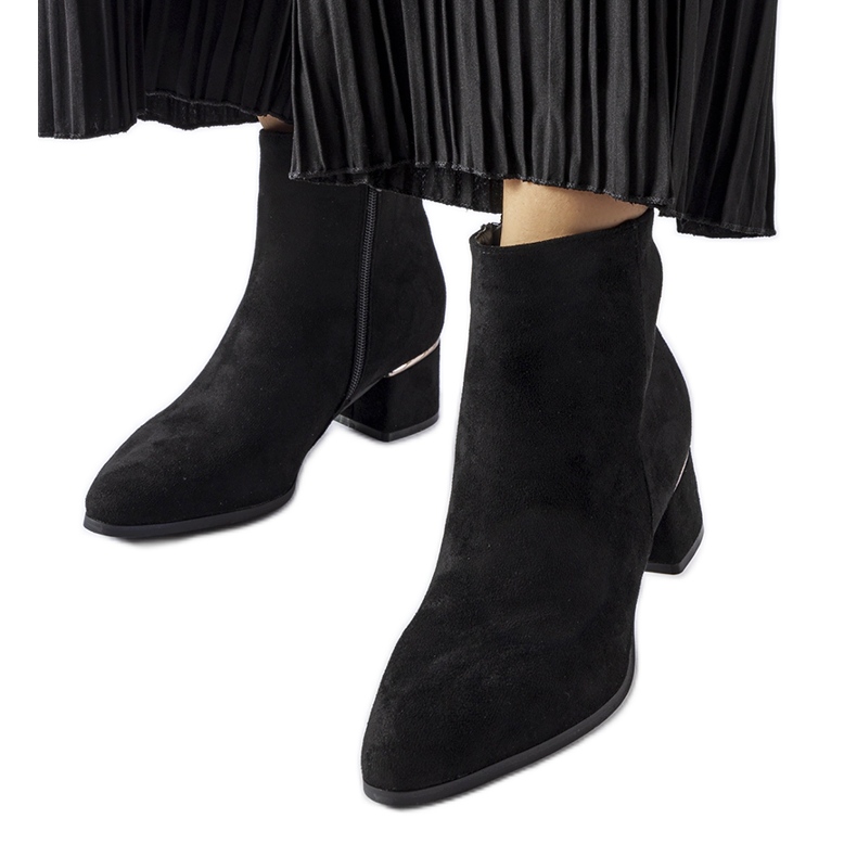 Bottines noires à talons bas Tayyib le noir