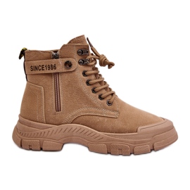 Bottines Femme En Daim Isolées Beige Jailina
