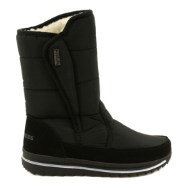 Les bottes de neige isolées de femmes progressent progj-22-128 noir le noir