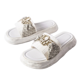 Inna Tongs en caoutchouc décoratif blanc Bérard