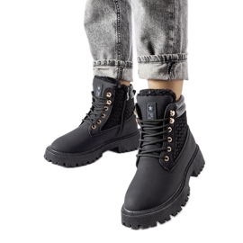 Bottes Foca isolées noires le noir