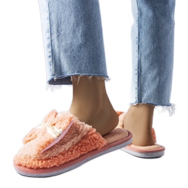 Chaussons orange avec noeud Chaussons orange avec noeud