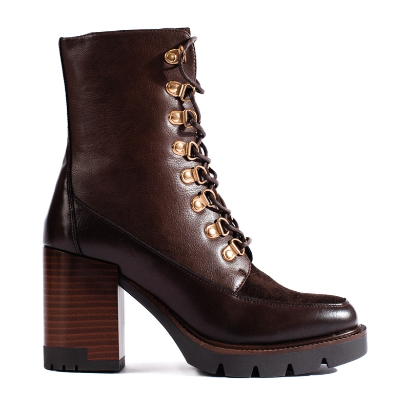 Bottines à lacets marron Vinceza brun