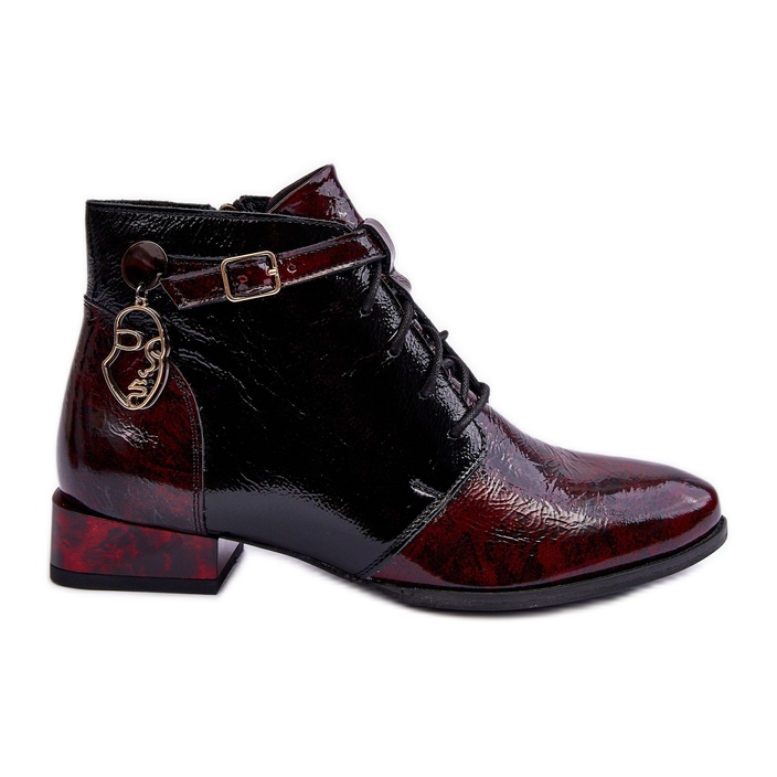 Bottines En Cuir Pour Femme Maciejka 5743A-23 Bordeaux rouge